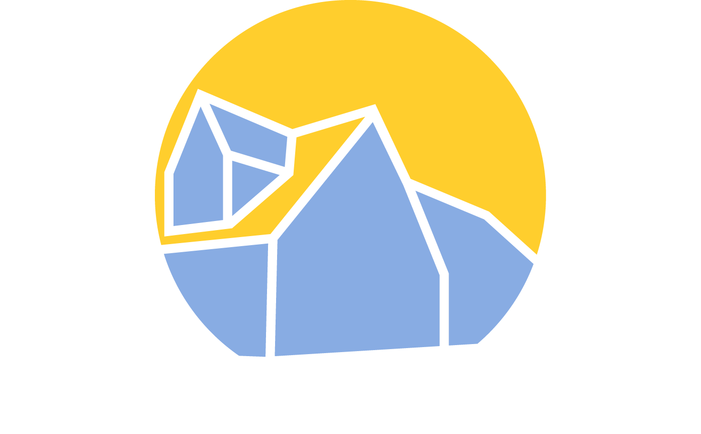 Logo von Appartement Böhler, rundes Logo mit gelben Hintergrund und blauen Haus